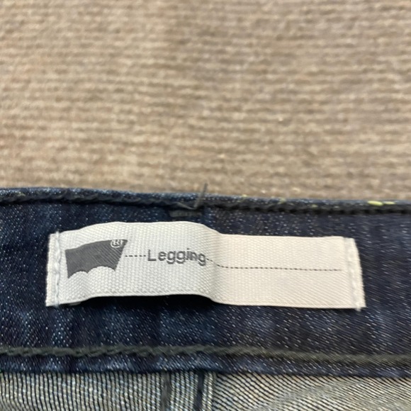 Levi's Legging Jeans Womens 29x30 Hemmed Dark Wash Stretch Skinny Denim Blue - Picture 4 of 13